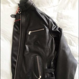 Women’s Plus Leather Biker-Style Jacket